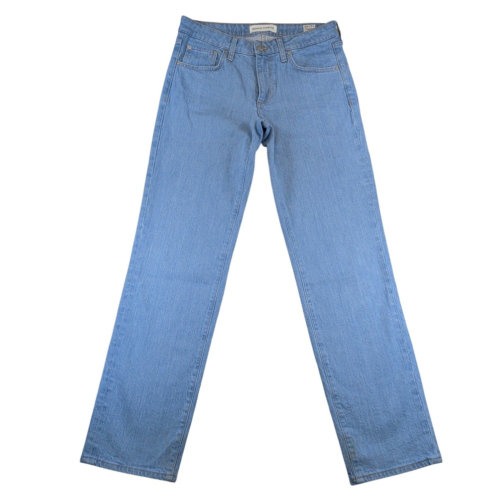 Denim Forum Aritzia Joni Straight Leg Jeans True Super Light Blue 28 129296